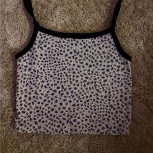 Brandy Melville Black and Gray Sleeveless Crop Camisole
